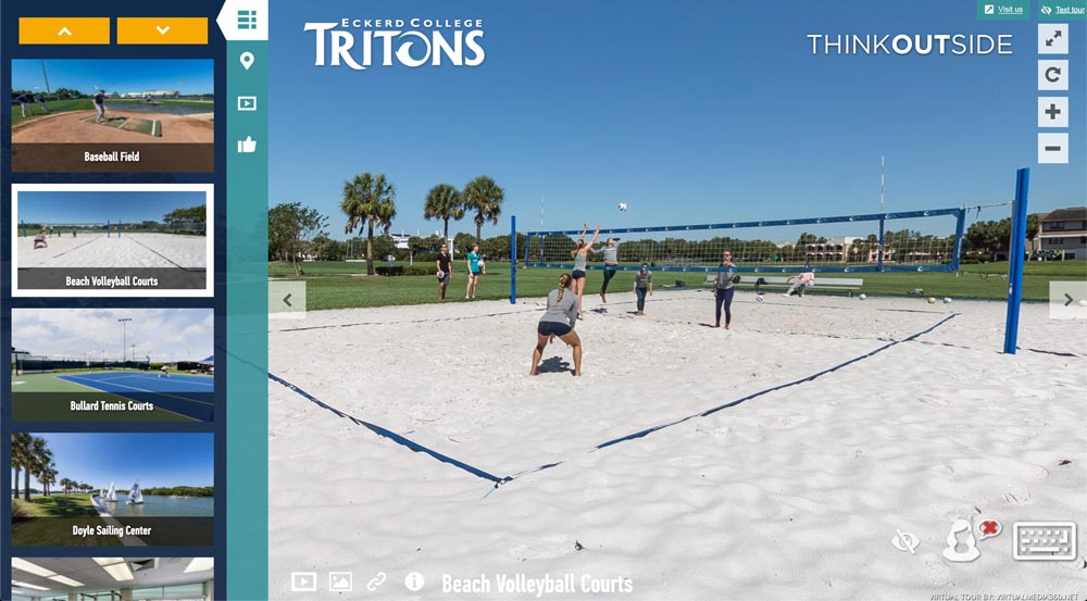 Welcome to the Eckerd College Virtual Tour in St. Petersburg, Florida.