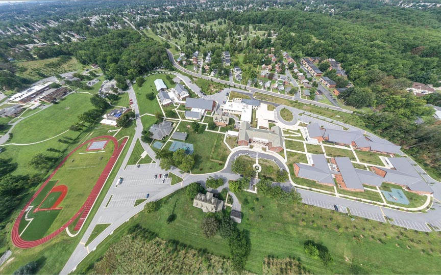 Aerial View of Campus East Side