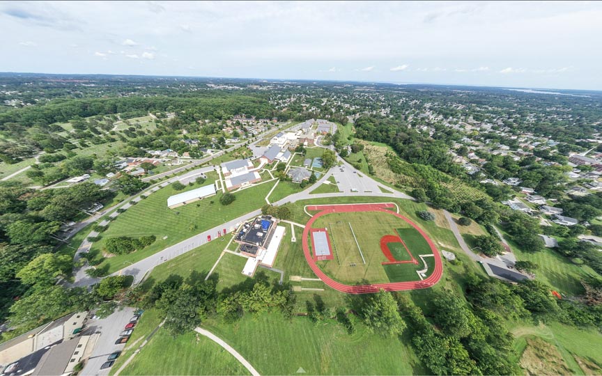 Aerial View of Campus West Side